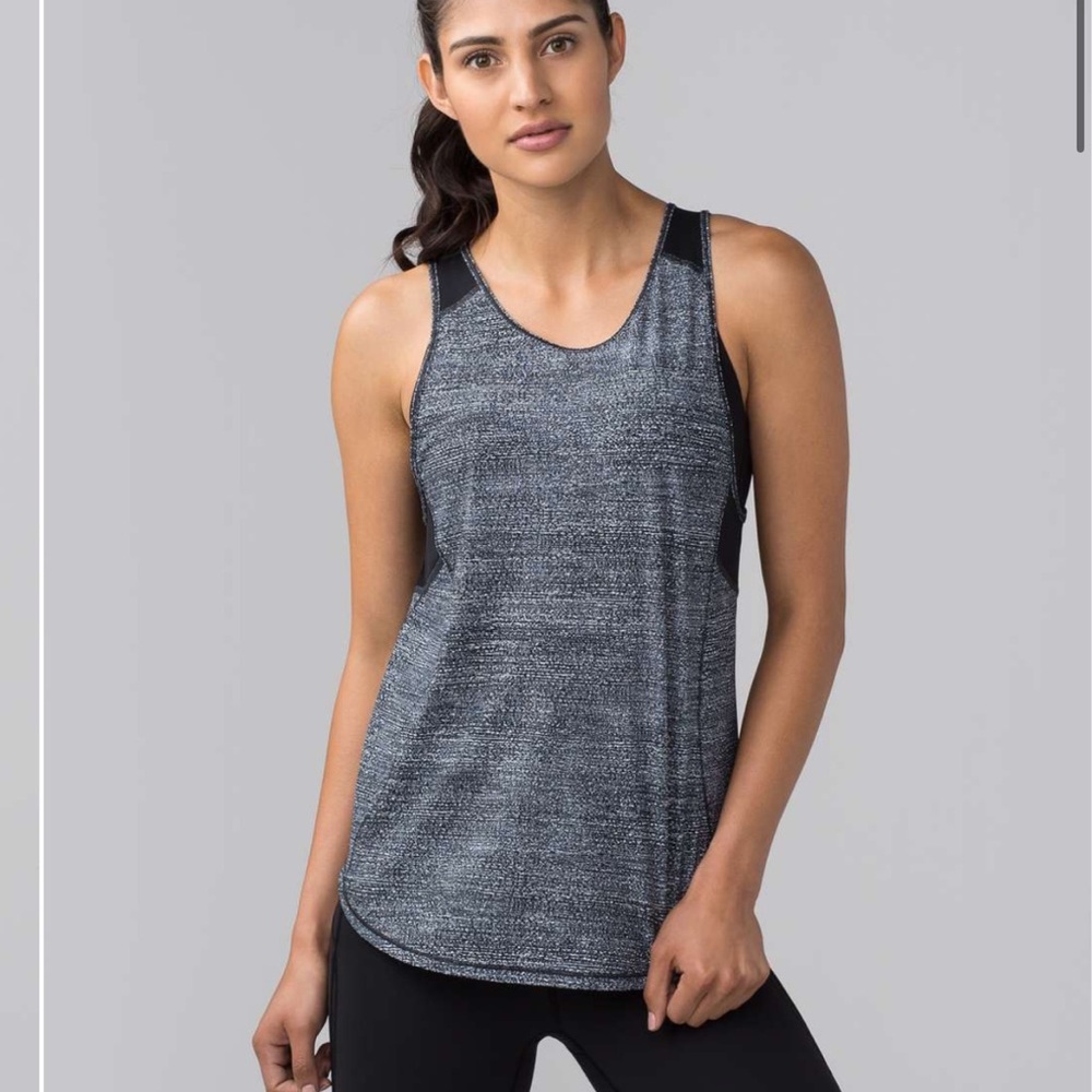Lululemon Women’s Lululemon Sculpt Tank II Salt Alpine White Black / Black